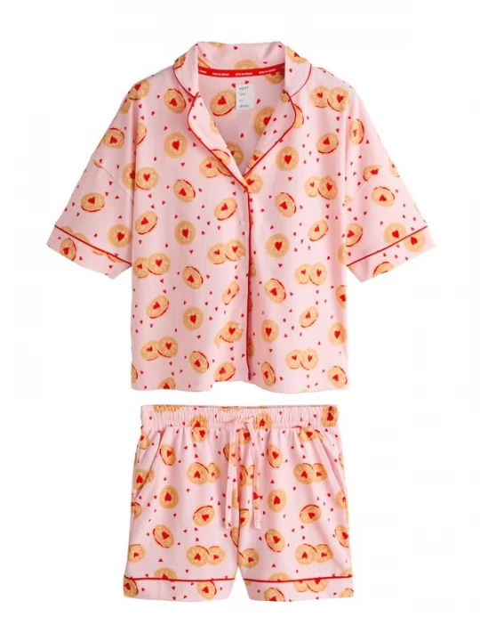 Foto van product Next Korte pyjama lichtbruin / rosa / rood