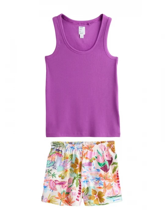 Foto van product Next Korte pyjama lila / oranje / pink / wit