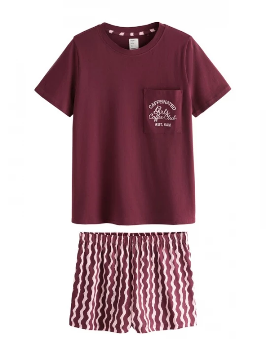 Foto van product Next Korte pyjama pink / wijnrood