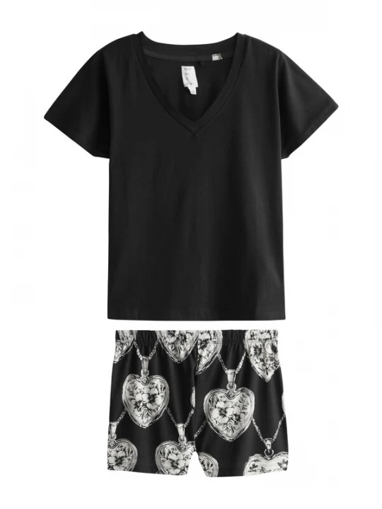 Foto van product Next Korte pyjama zwart / wit