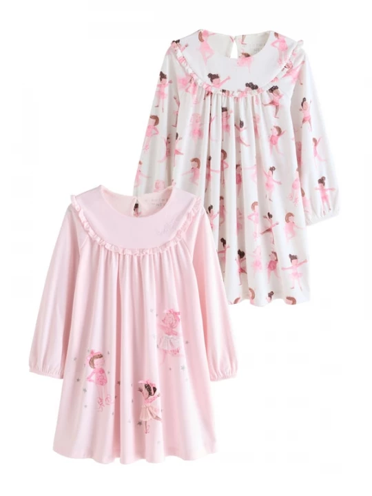Foto van product Next Nachthemd nude / bruin / rosa / wit