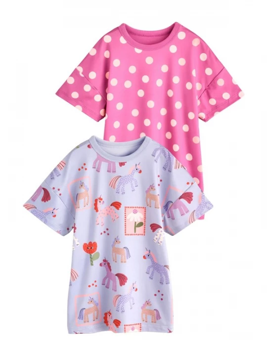 Foto van product Next Nachthemd pastellila / pink / rood / offwhite