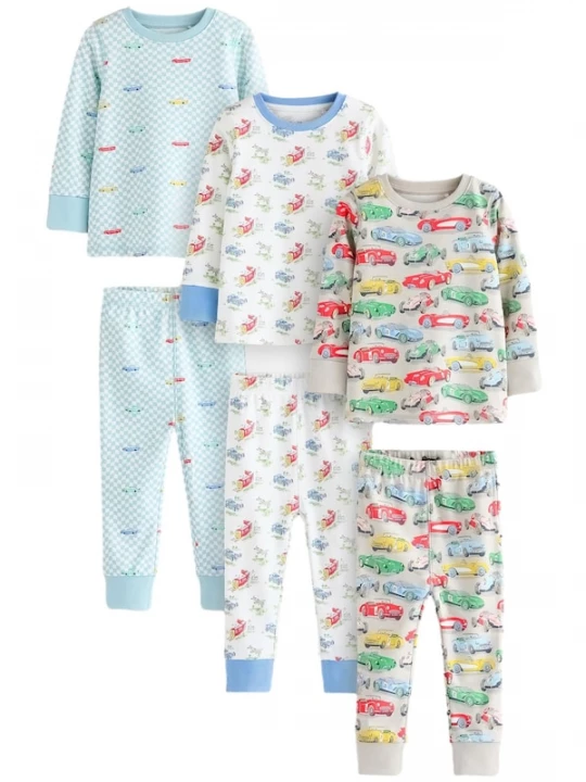 Foto van product Next Nachtkledij '3er-Pack' blauw / groen / lichtrood / wit