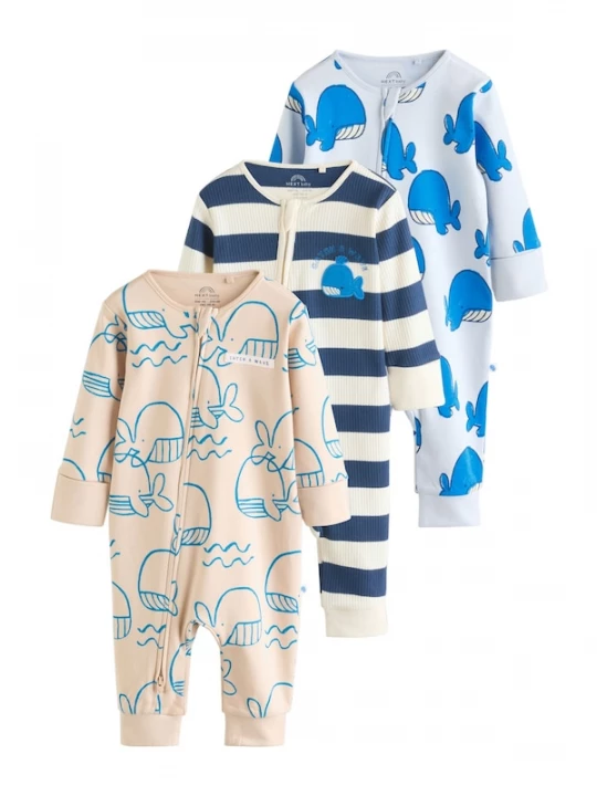Foto van product Next Nachtkledij beige / blauw / navy / royal blue / koningsblauw