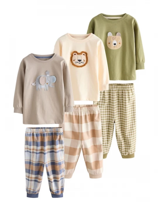 Foto van product Next Nachtkledij beige / blauw / taupe / olijfgroen