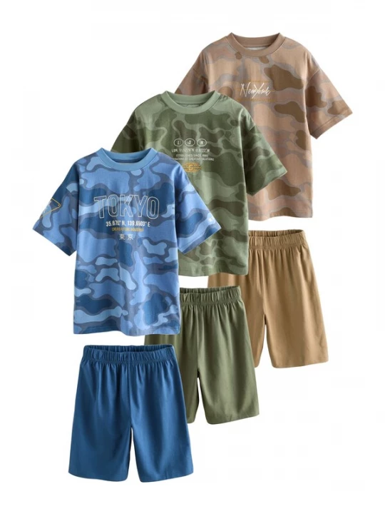 Foto van product Next Nachtkledij blauw / bruin / groen / offwhite