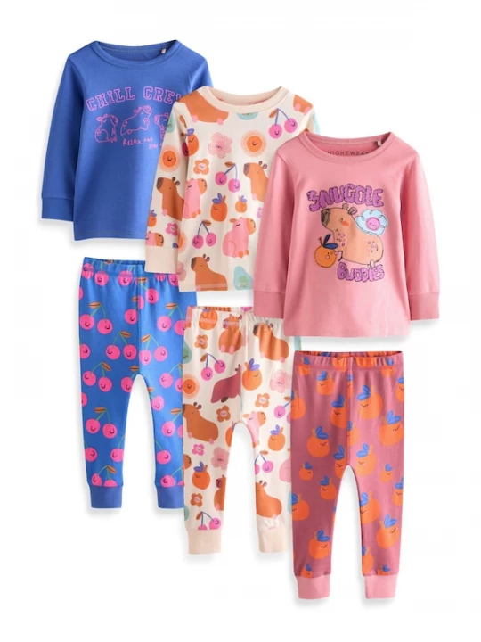 Foto van product Next Nachtkledij blauw / oranje / rosa / wit
