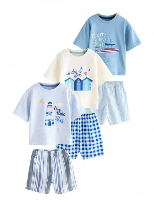 Foto van product Next Nachtkledij crème / pastelblauw / lichtblauw