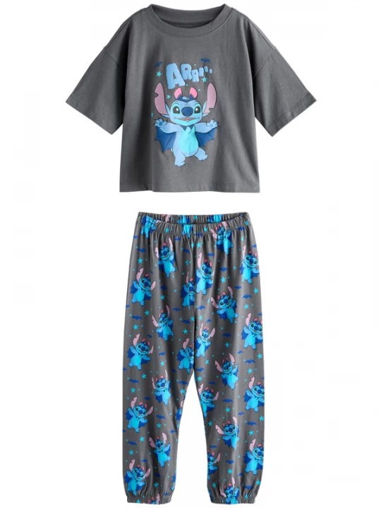 Foto van product Next Nachtkledij 'Disney Lilo and Stitch Halloween' blauw / donkergrijs / mauve / rosa