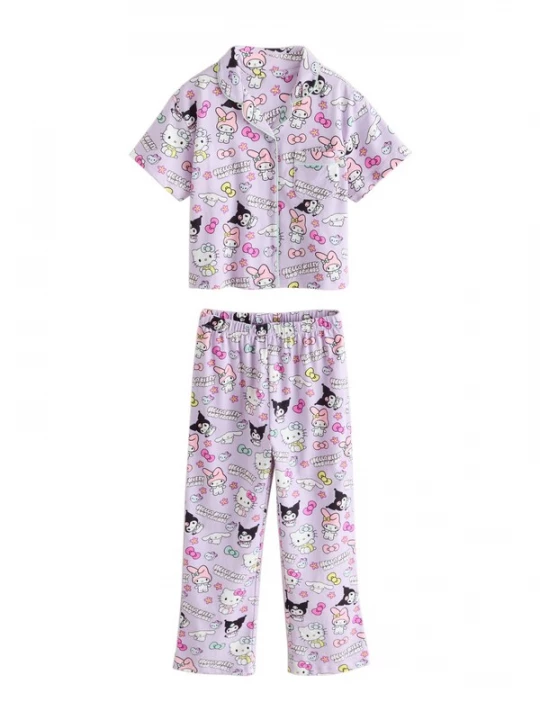 Foto van product Next Nachtkledij 'Hello Kitty' lavendel / rosé / zwart / wit