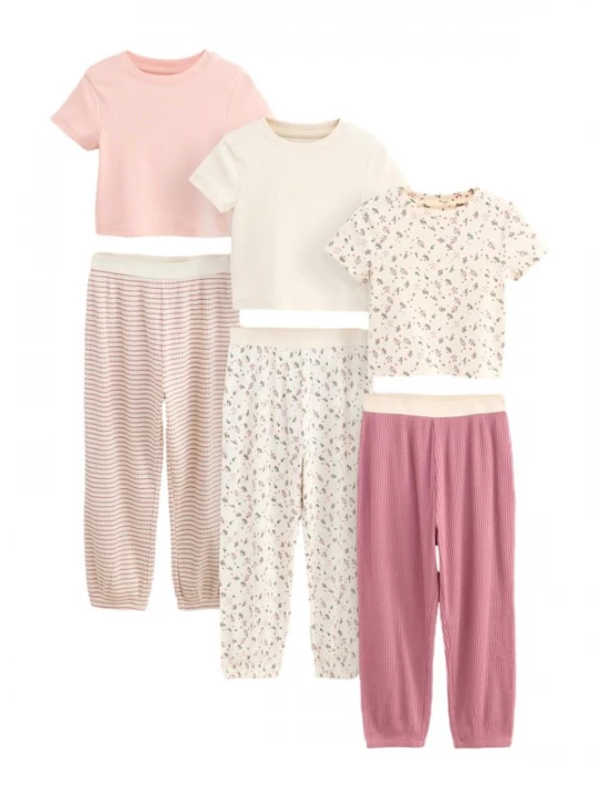 Foto van product Next Nachtkledij lichtbeige / groen / rosa / magenta