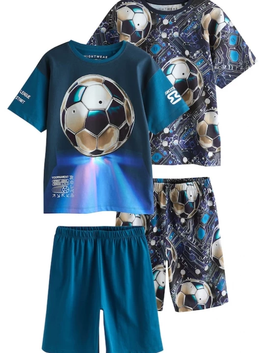Foto van product Next Nachtkledij marine / royal blue / koningsblauw / donkerblauw / offwhite