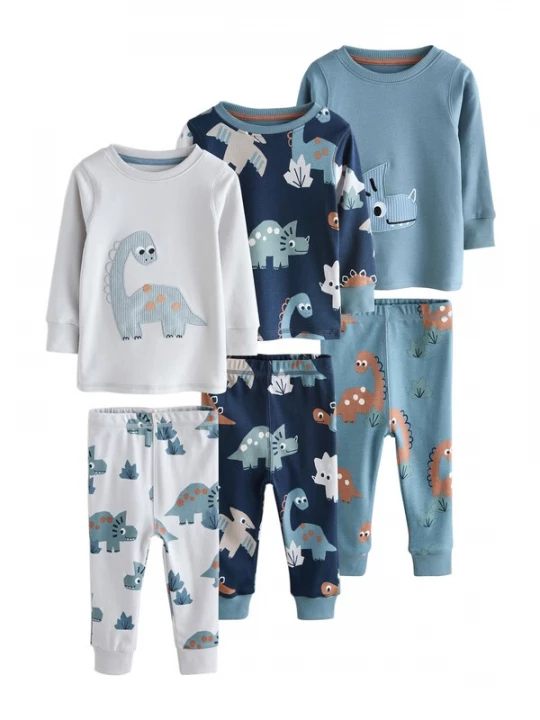 Foto van product Next Nachtkledij navy / duifblauw / bruin / lichtgrijs