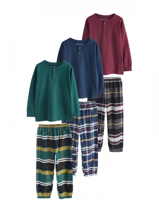 Foto van product Next Nachtkledij navy / smaragd / bordeaux / zwart