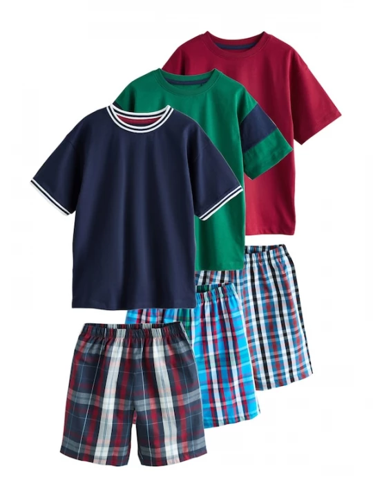 Foto van product Next Nachtkledij navy / smaragd / bourgogne / wit