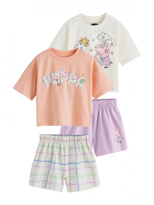 Foto van product Next Nachtkledij 'Peppa Pig' lichtlila / abrikoos / lichtroze / wit