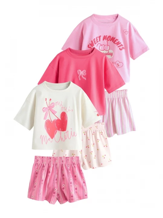 Foto van product Next Nachtkledij pink / rosa / magenta / lichtrood / wit