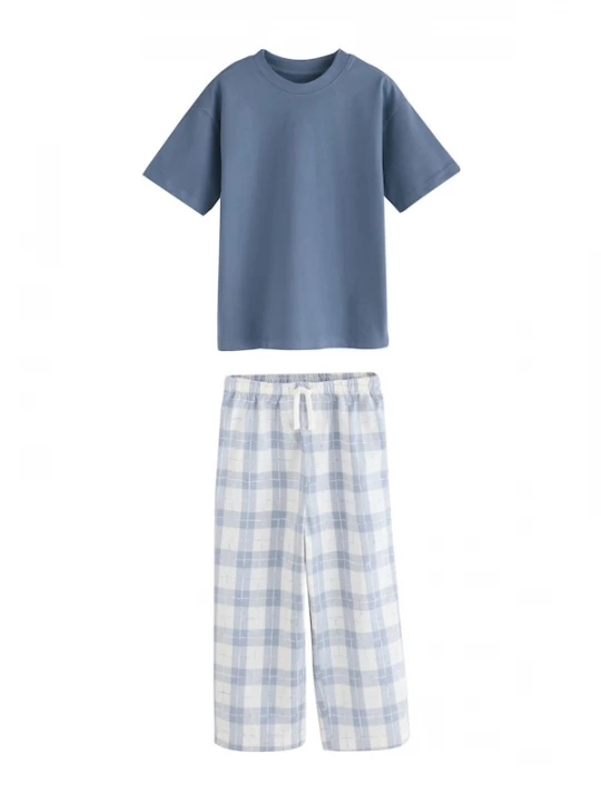Foto van product Next Nachtkledij saffier / duifblauw / lichtblauw / offwhite