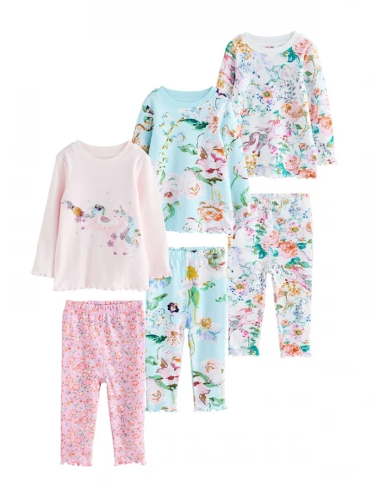 Foto van product Next Nachtkledij 'Snuggle' lichtblauw / groen / rosa / wit