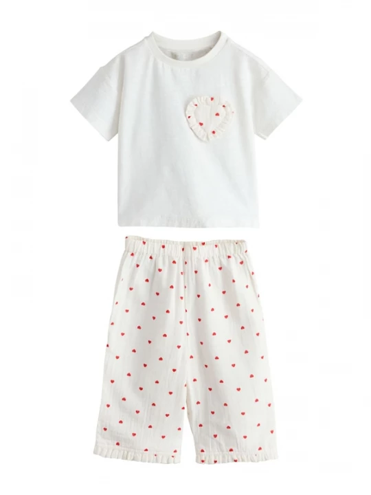 Foto van product Next Nachtkledij 'Valentine' rood / wit