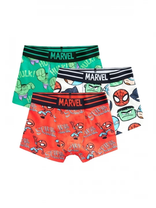 Foto van product Next Onderbroek 'Marvel' limoen / knalrood / zwart / wit