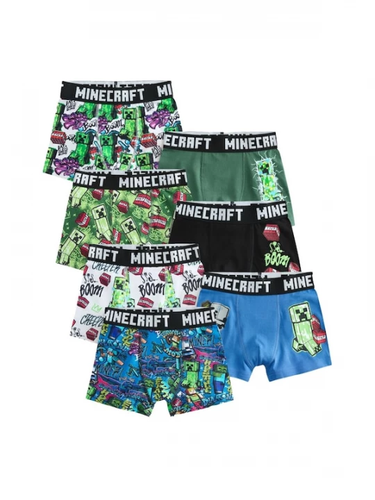 Foto van product Next Onderbroek 'Minecraft' blauw / groen / zwart / wit