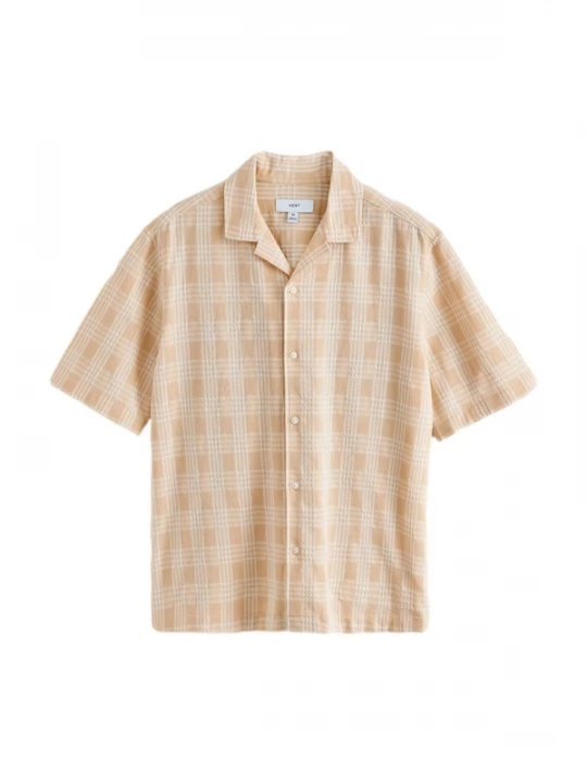 Foto van product Next Overhemd beige gemêleerd / wit