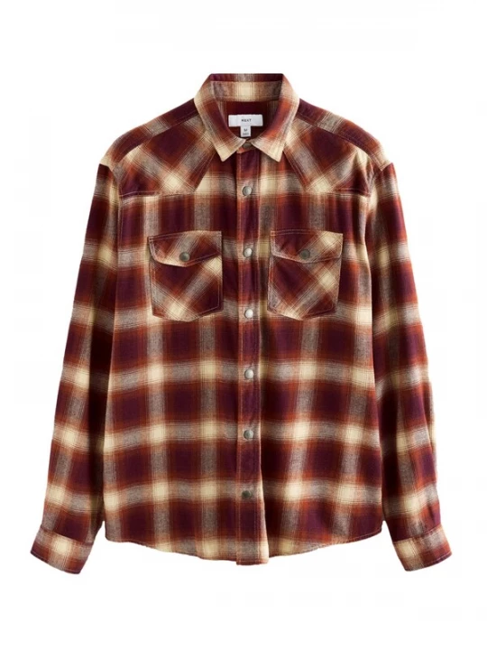 Foto van product Next Overhemd beige / oranje / bordeaux