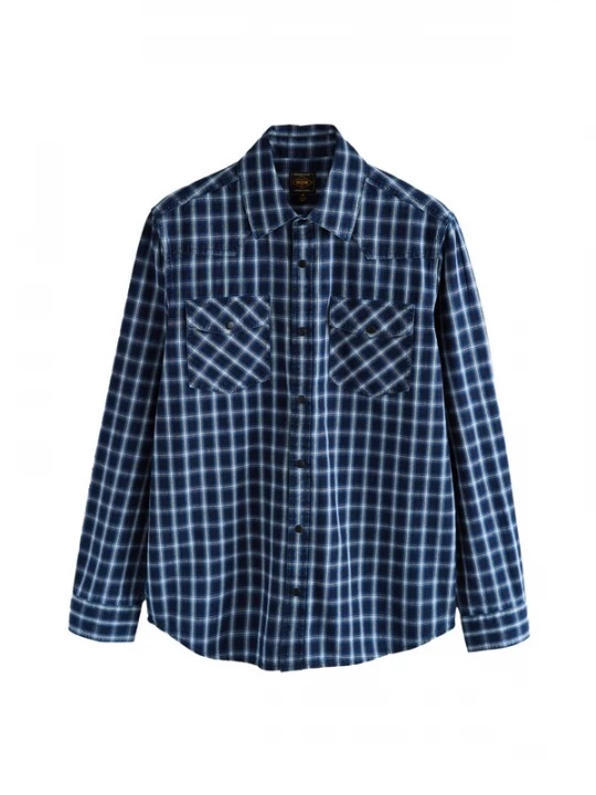 Foto van product Next Overhemd blauw / donkerblauw / wit gemêleerd