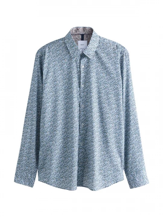 Foto van product Next Overhemd blauw / marine / smaragd / wit