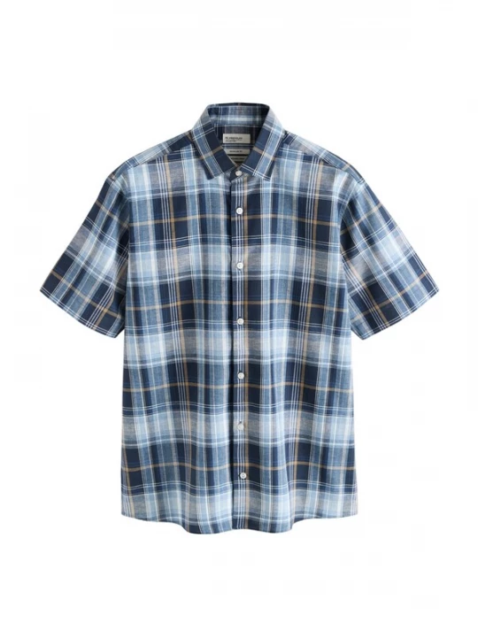 Foto van product Next Overhemd blauw / navy / bruin / wit