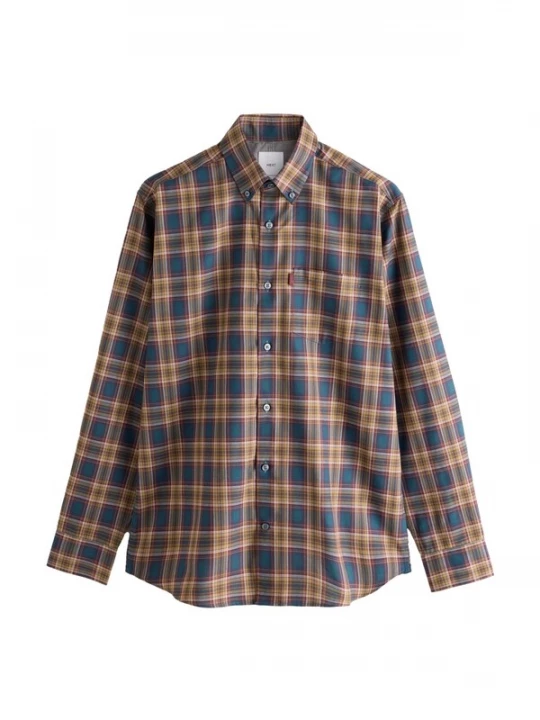 Foto van product Next Overhemd crème / navy / curry / wit