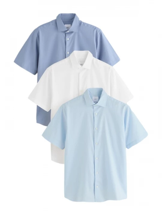 Foto van product Next Overhemd duifblauw / lichtblauw / wit
