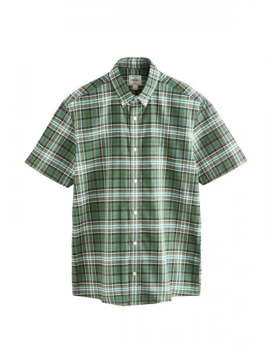 Foto van product Next Overhemd groen / jade groen / zwart / wit