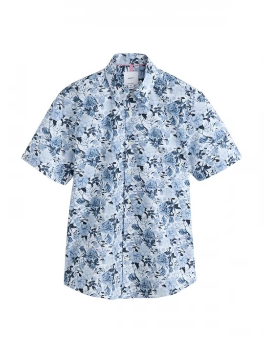 Foto van product Next Overhemd 'Kew Garden' navy / lichtblauw / wit