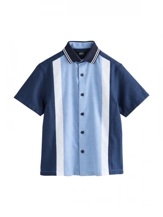 Foto van product Next Overhemd lichtblauw / donkerblauw / wit