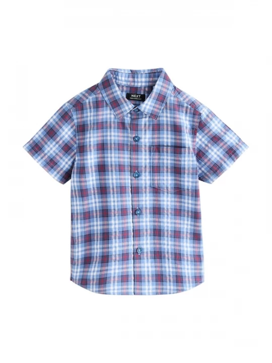 Foto van product Next Overhemd navy / azuur / knalrood / wit