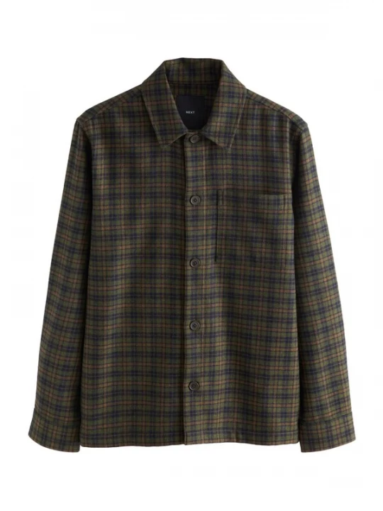 Foto van product Next Overhemd navy / bruin / olijfgroen