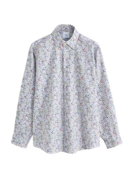 Foto van product Next Overhemd navy / groen / grenadine / wit