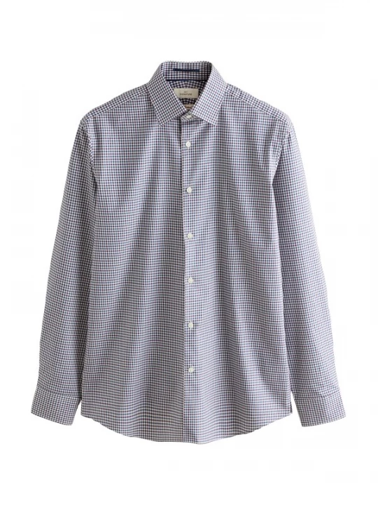 Foto van product Next Overhemd navy / lichtblauw / wijnrood / wit