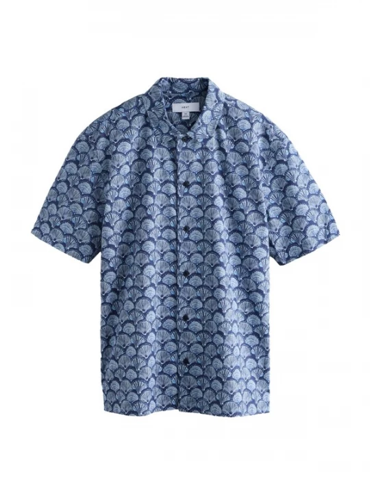 Foto van product Next Overhemd navy / lichtblauw / wit