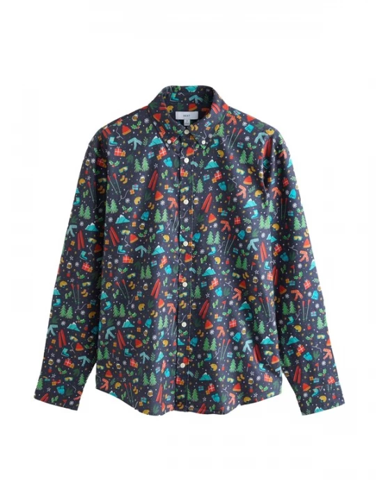 Foto van product Next Overhemd navy / petrol / rood / wit