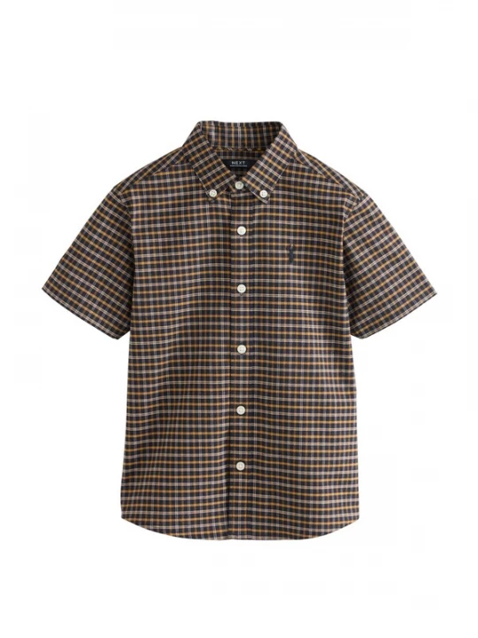 Foto van product Next Overhemd navy / pueblo / donkerbruin / wit
