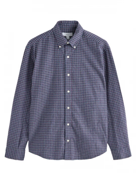 Foto van product Next Overhemd navy / wijnrood / wit