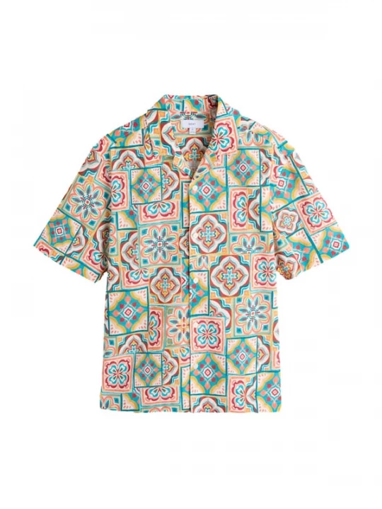 Foto van product Next Overhemd neonblauw / oudroze / rood / wit