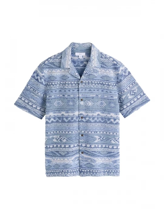 Foto van product Next Overhemd saffier / hemelsblauw / donkerblauw / wit