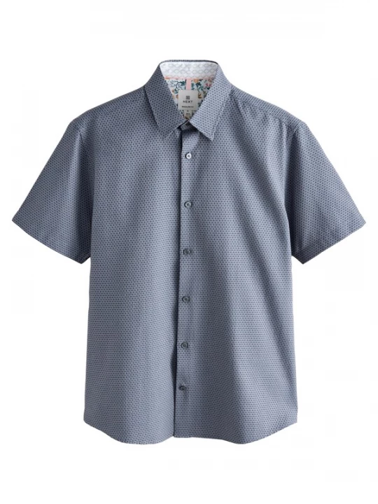 Foto van product Next Overhemd smoky blue / lichtgrijs