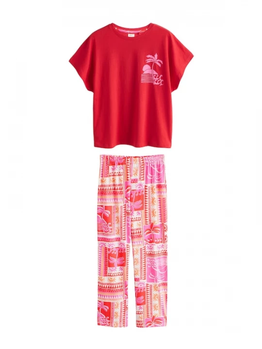 Foto van product Next Pyjama abrikoos / lichtroze / rood