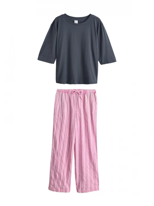 Foto van product Next Pyjama antraciet / lichtroze / zwart