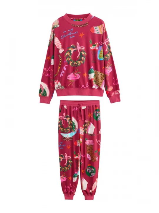 Foto van product Next Pyjama lichtbruin / donkergroen / bessen / pink